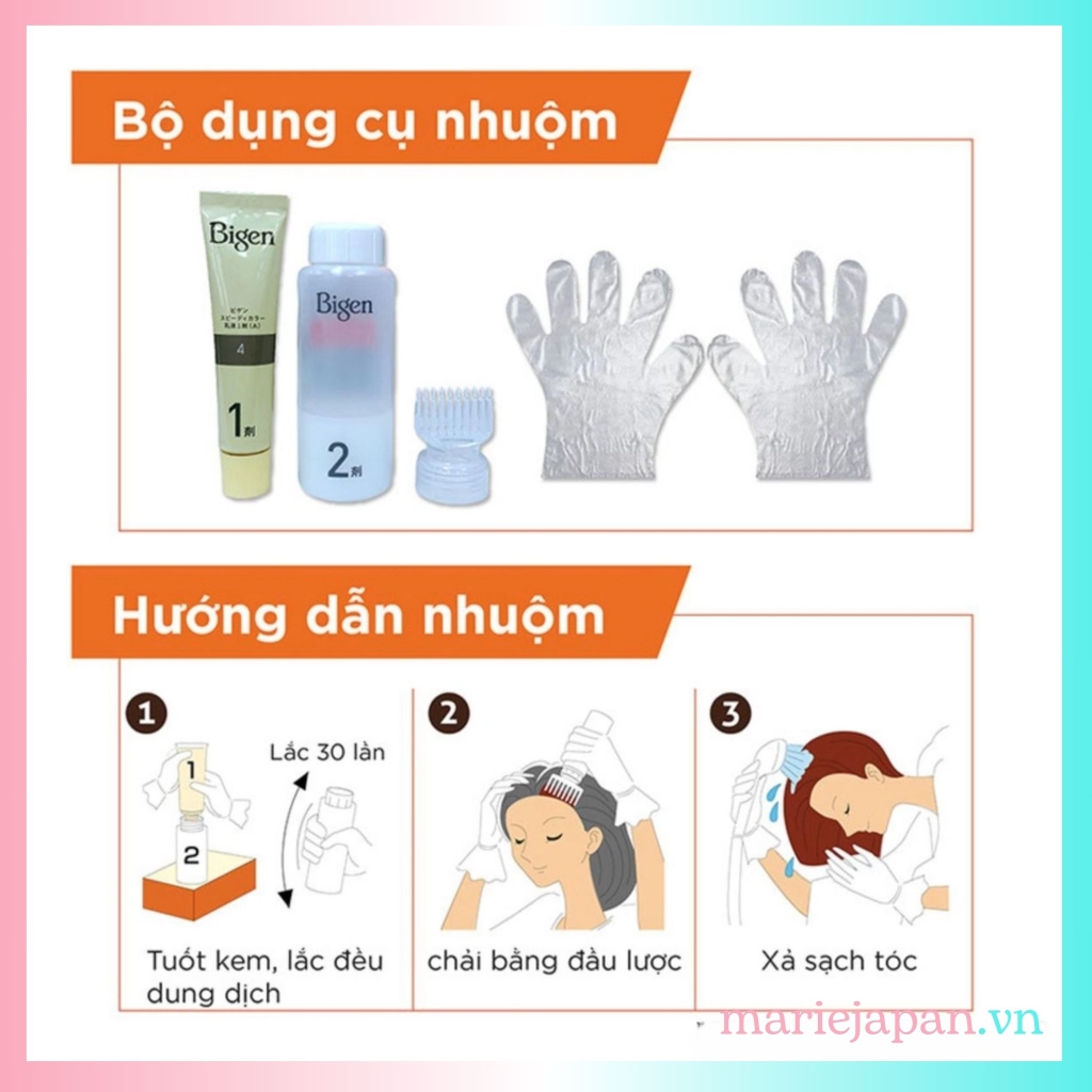 Nhuộm Tóc Phủ Bạc Bigen Không Mùi Nhật Bản - Hộp 40g