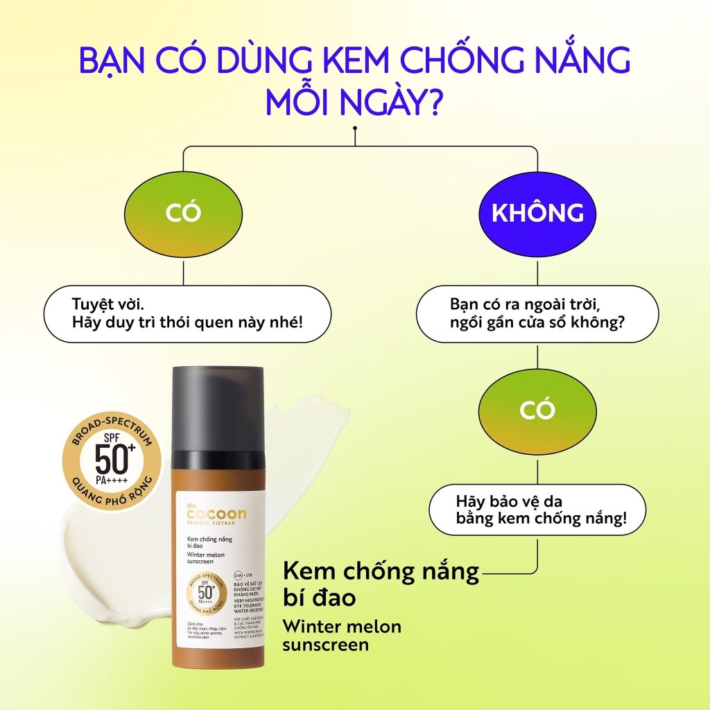 Kem Chống Nắng Bí Đao Cocoon Winter Melon Chai 50ml