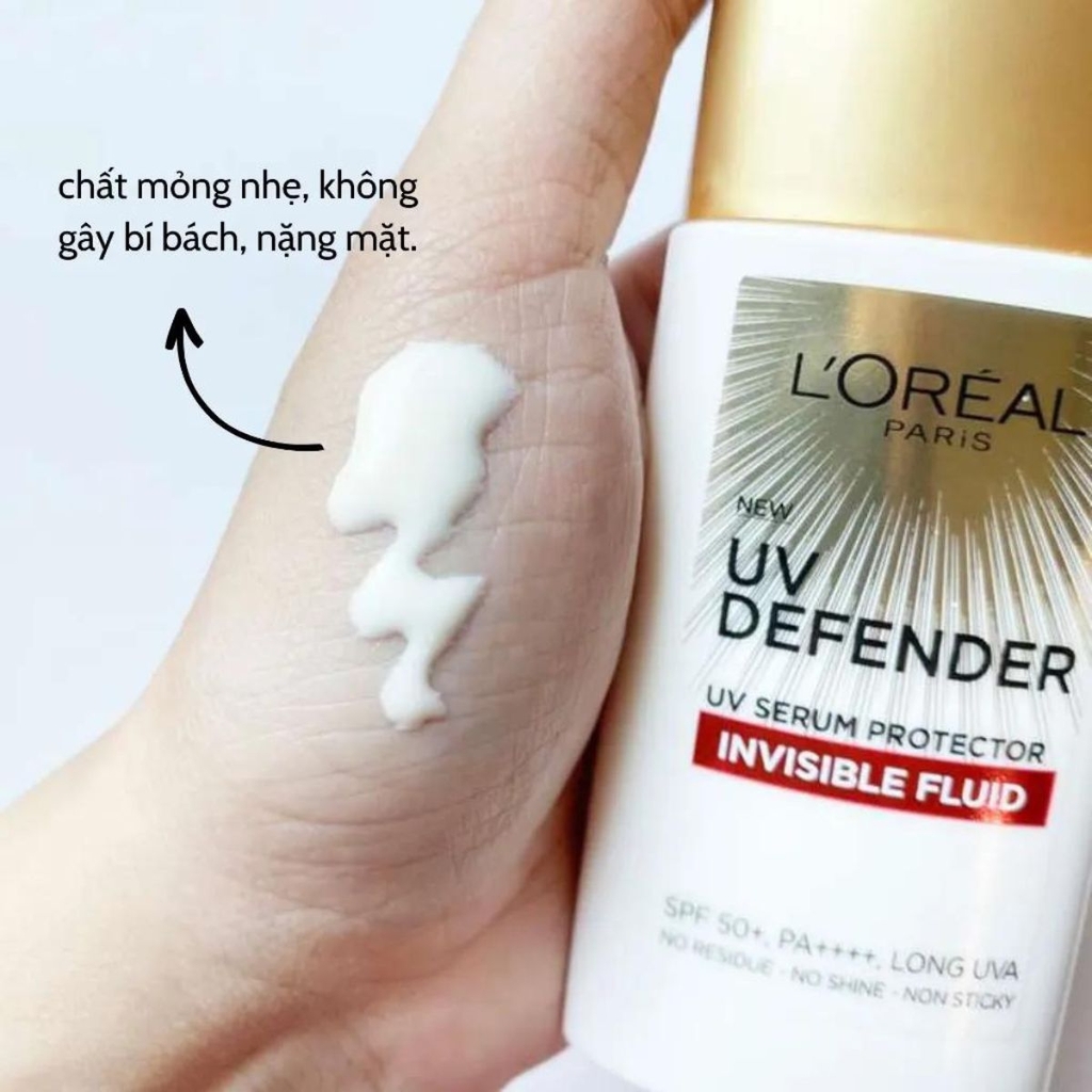 Kem Chống Nắng Loreal Paris Mỏng Nhẹ Thoáng Da UV Defender SPF 50+ PA ++++