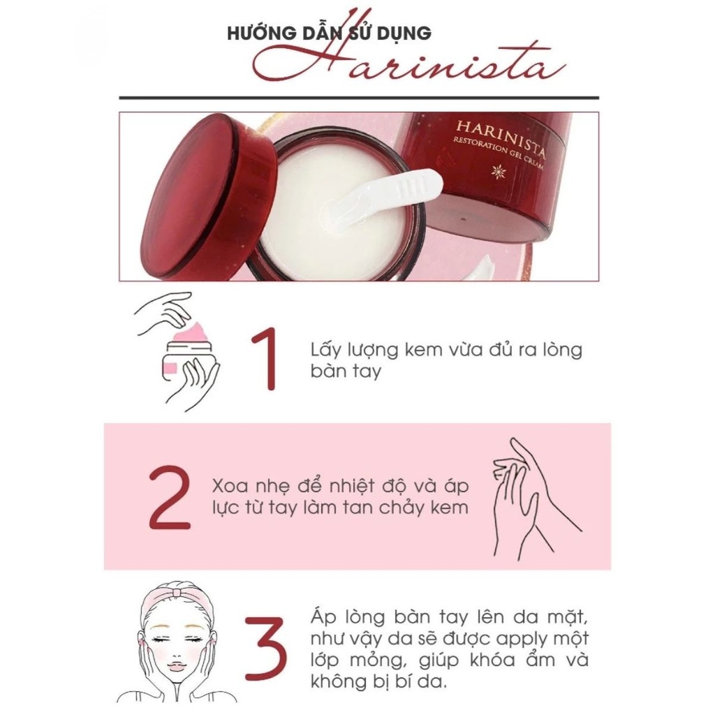Gel Dưỡng Ẩm Meishoku Harinista Restoration Gel Cream Chống Lão Hóa  Cải Thiện Nếp Nhăn Căng Bóng Da Nhật Bản Hộp 50g