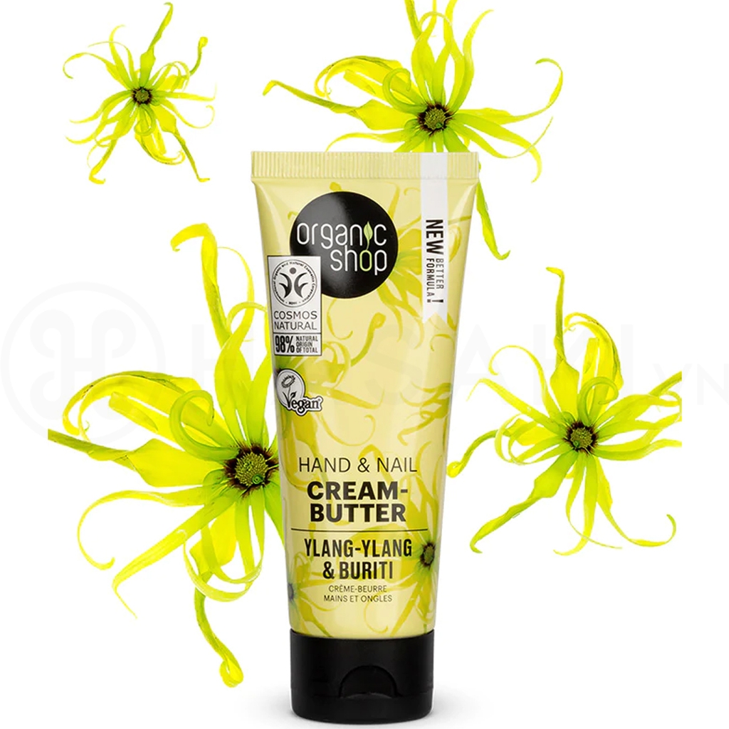 Kem Dưỡng Tay Organic Shop - Chiết Xuất Ngọc Lan Tây Mềm Mịn Da Tay, Chắc Khoẻ Móng - Tuýp 75ml