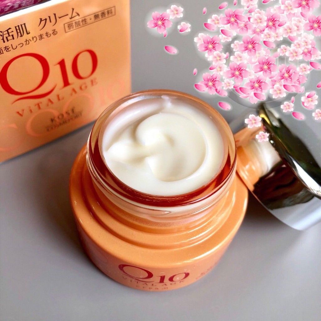 Kem KOSÉ Q10 Dưỡng Da Chống Lão Hóa & Tái Tạo Da Vital Age - Hủ 40g