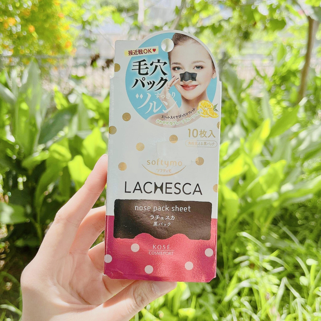 Miếng Lột Mụn Đầu Đen Lachesca Kose Softymo Hộp 10 Miếng Nhật Bản