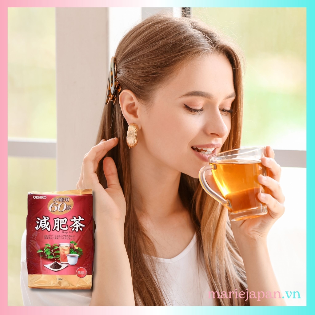 Trà giảm mỡ bụng Orihiro Genpi Nhật Bản Túi 60 Gói