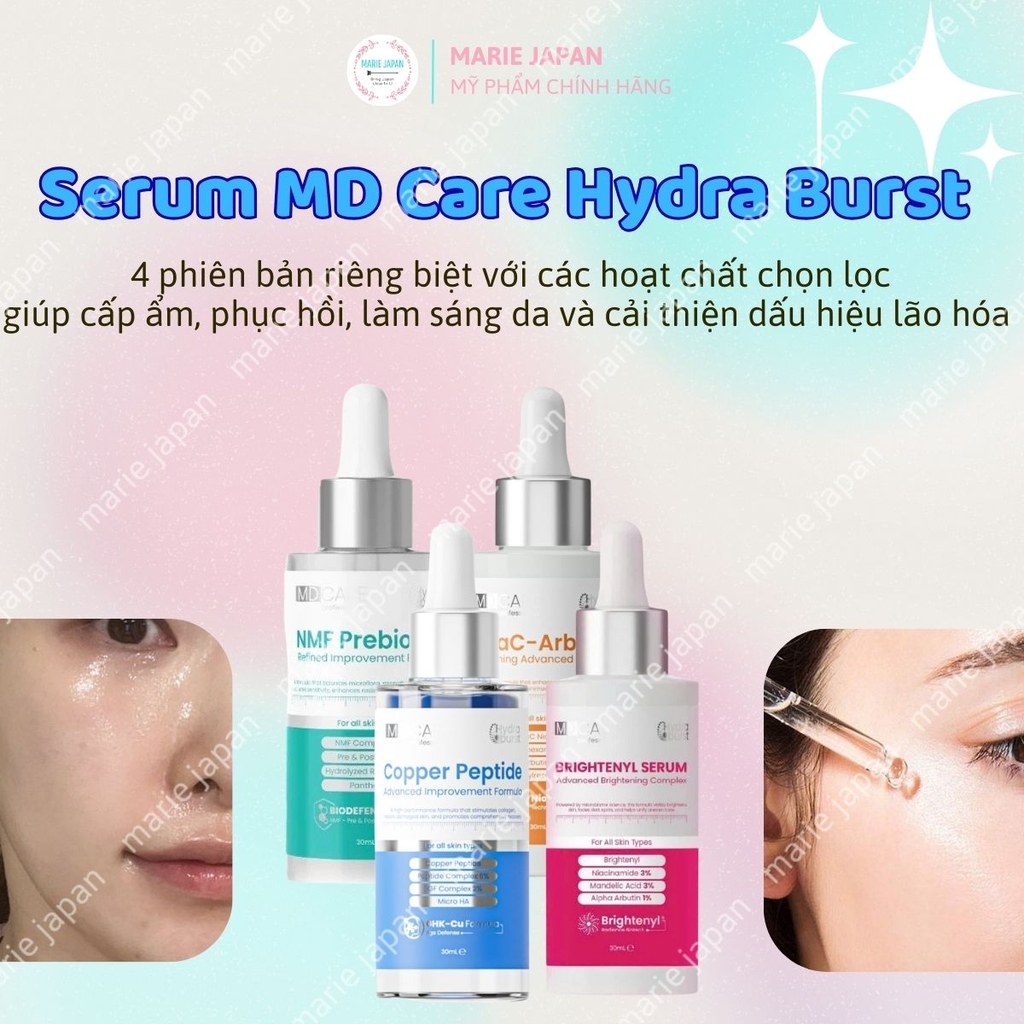 Serum MD Care Hydra Burst Cấp Ẩm Sáng Da Giảm Thâm Nám Hàn Quốc 30ml