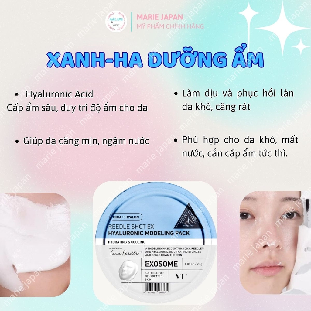 Mặt Nạ Dẻo VT Reedle Shot Ex Modeling Pack Cấp Ẩm Làm Dịu Sáng Da Hàn Quốc Gói 25g
