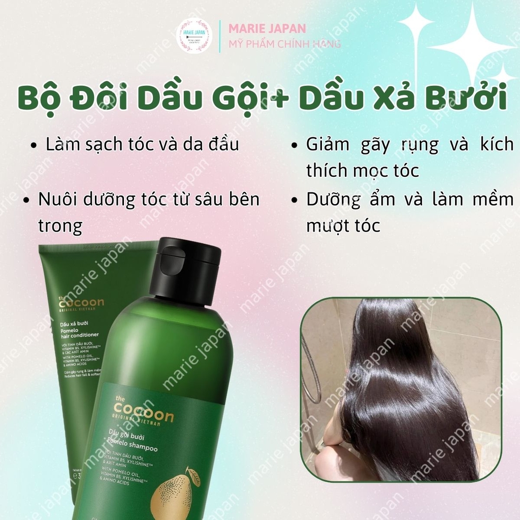 Combo Cocoon 2 Món 1 Dầu Gội Bưởi 310ml + 1 Dầu Xả Bưởi 310ml