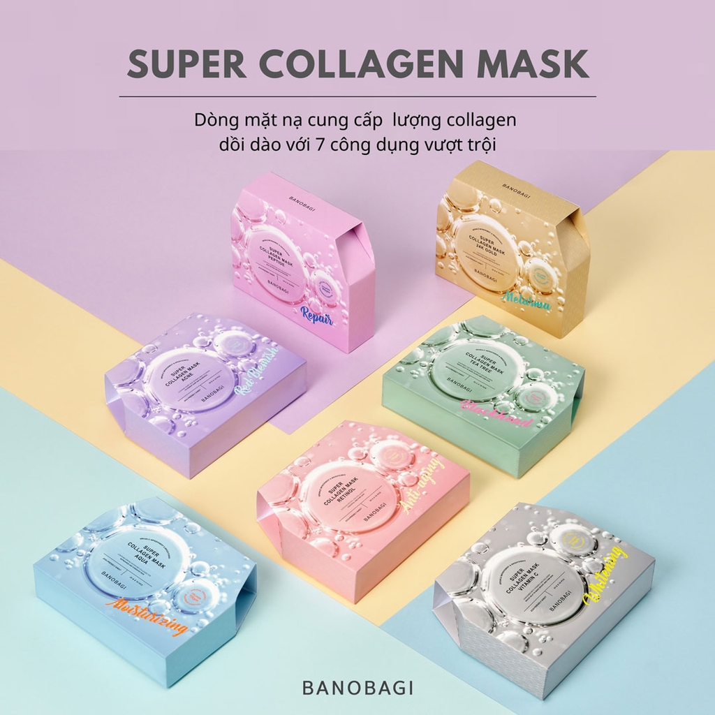 Mặt Nạ Banobagi Super Collagen Mask Dưỡng Trắng Da Giảm Mụn Nám Cao Cấp (MIẾNG LẺ)
