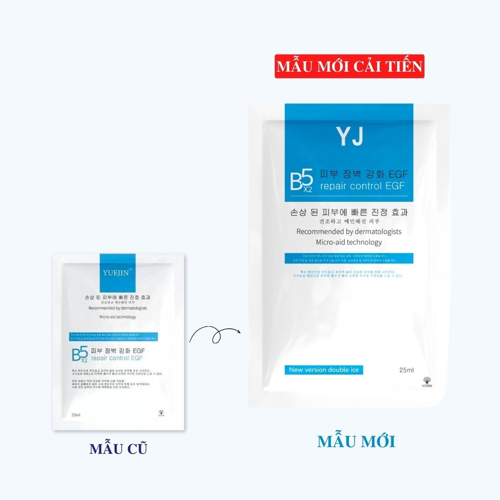 Mặt Nạ Yuejin B5 Repair Control EGF Cấp Ẩm Làm Dịu Phục Hồi Da 25ml Hàn Quốc