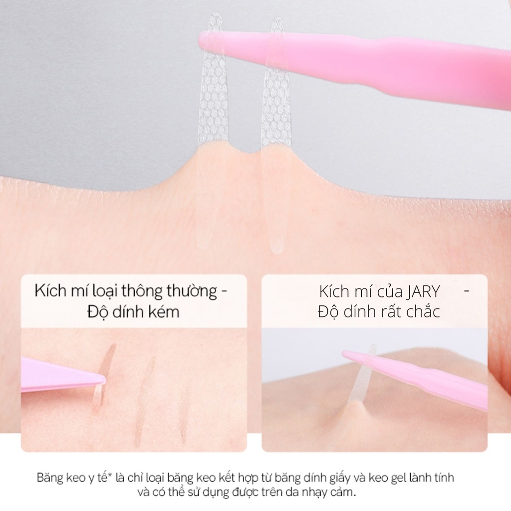 Miếng Dán Kích Mí Jary Tàng Hình Bám Dính Cao Cho Mí Mắt To Tròn Tự Nhiên 40 Miếng Tặng Kèm Nhíp