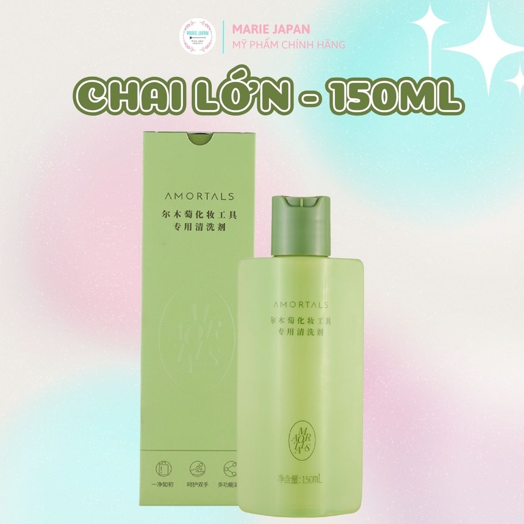Nước Giặt Cọ Mút Trang Điểm Makeup Amortals Nhĩ Mộc Đào Sạch Nhanh Dịu Nhẹ Khử Khuẩn Hiệu Quả Giữ Dụng Cụ Bền Đẹp