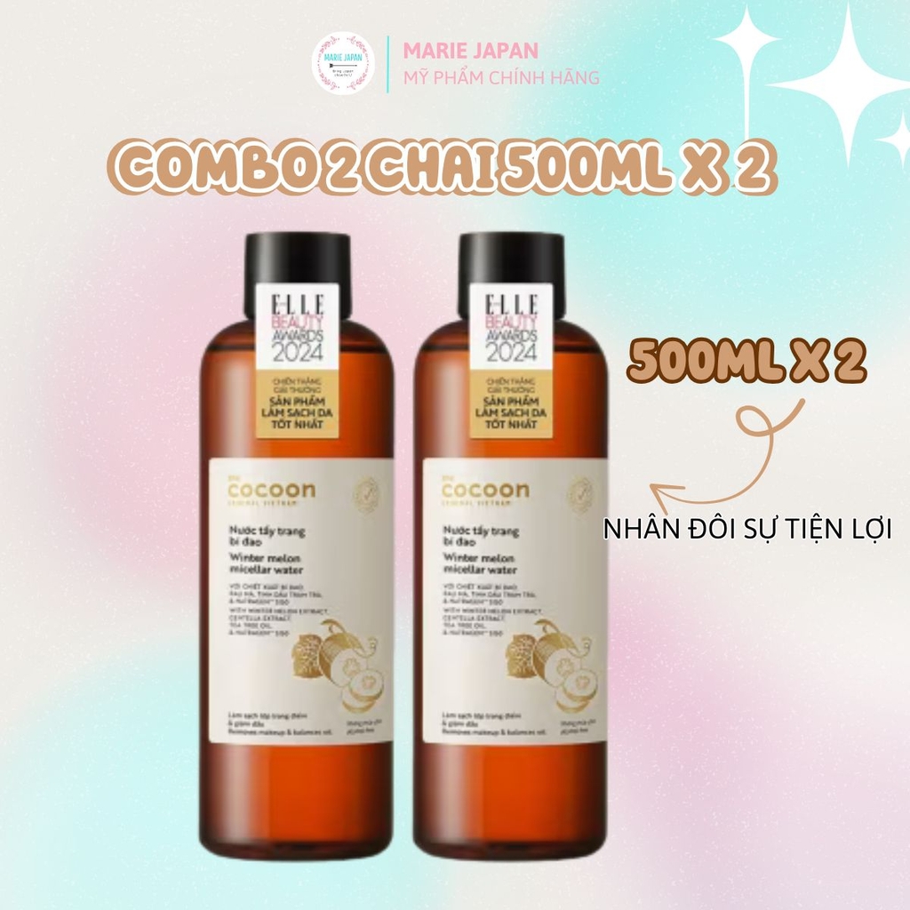 Nước Tẩy Trang Làm Sạch Bí Đao Cocoon Winter Melon Micellar Water