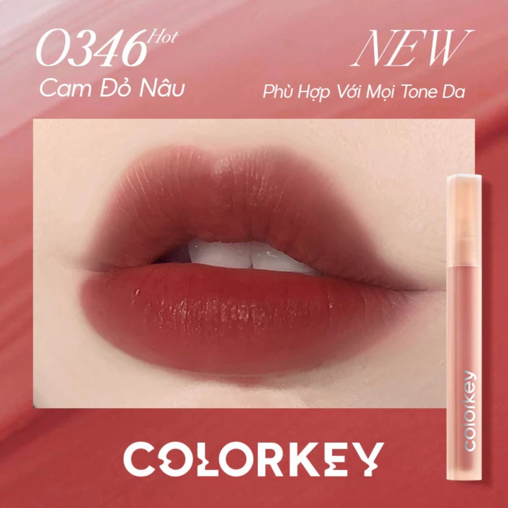 Son Kem Lì Colorkey Soft Matte Water Tint Bền Màu Lâu Trôi Siêu Mịn Môi
