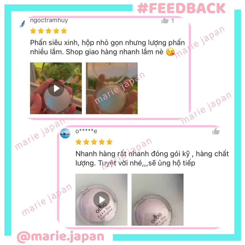 Phấn Bắt Sáng Odbo Soft Tint Highlighter Hộp 4g Thái Lan