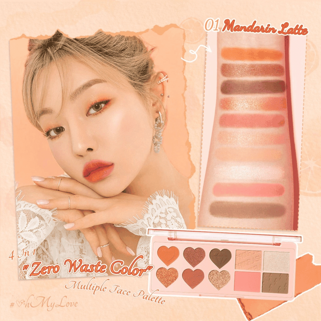 Bảng Phấn Mắt Má Đa Năng 10 Ô Pinkflash Mịn Lì Màu Siêu Đẹp, Full Face Tiện Lợi Multi Face Palette M02 120g