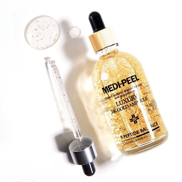 Serum Medi Peel Vàng 24K Luxury Gold Ampoule Dưỡng Ẩm Da Trắng Sáng Chống Lão Hóa 100ml Hàn Quốc