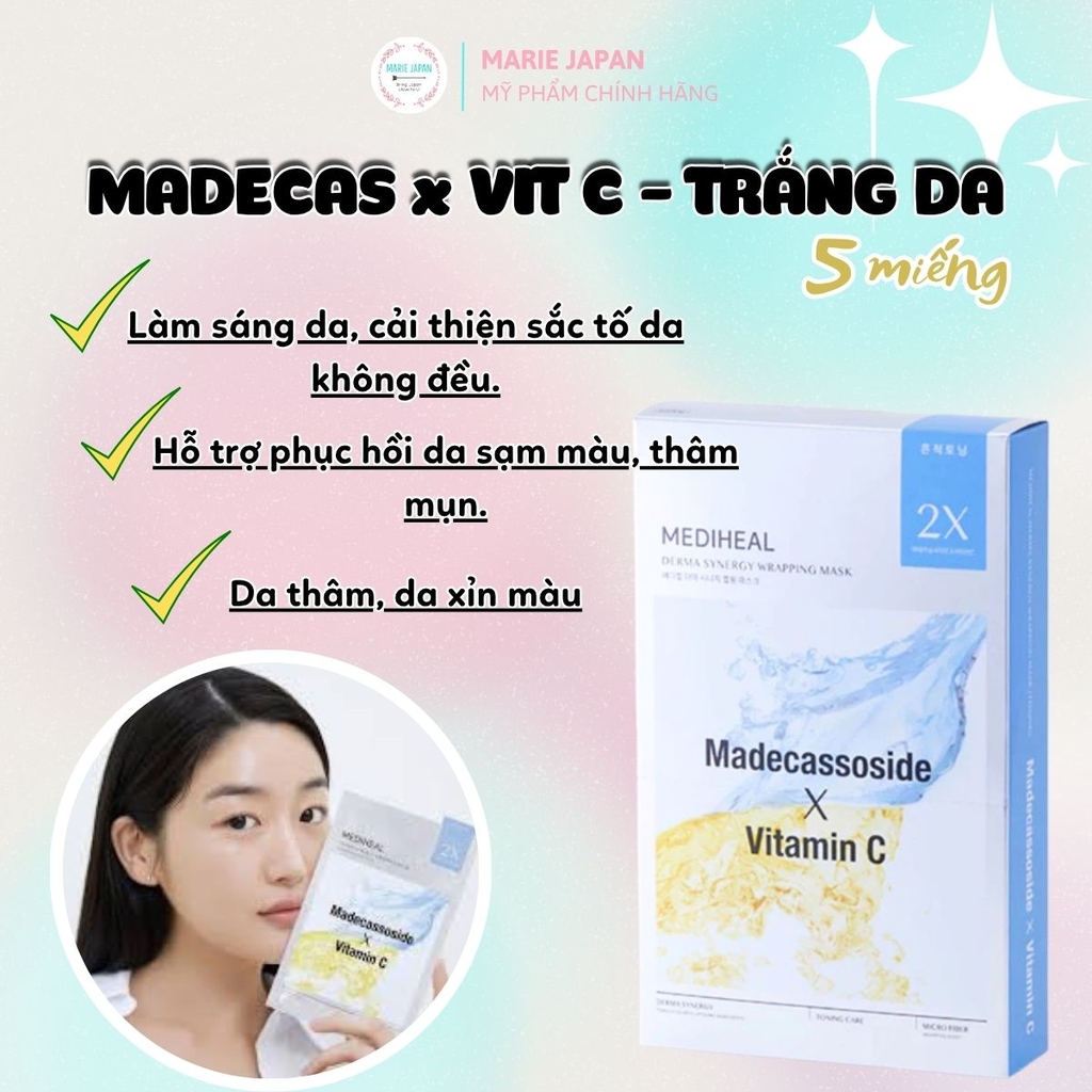 [HỘP 5 MIẾNG] Mặt Nạ Cao Cấp Mediheal Derma Synergy Wrapping Dưỡng Ẩm Sáng Da Hàn Quốc