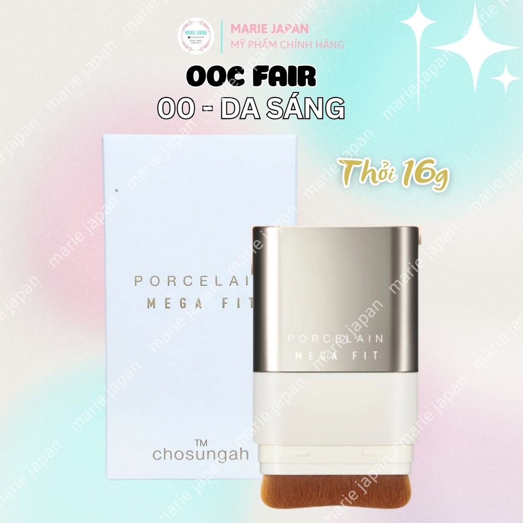 Kem Nền Chosungah TM Mega Fit Stick Foundation SPF50+ PA++++ Che Phủ Cao Dưỡng Ẩm Mịn Màng Hàn Quốc Thỏi 16g
