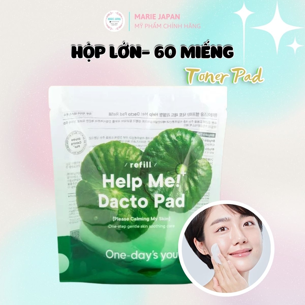 Toner Pad One Days You Help Me Dacto Pad Làm Sạch Sâu Dưỡng Ẩm Giảm Mụn Mờ Thâm Hàn Quốc