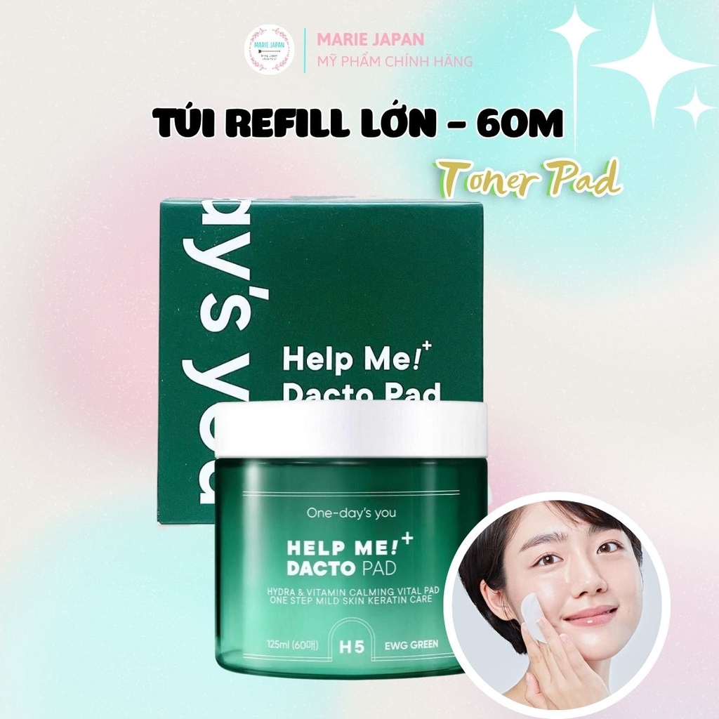 Toner Pad One Days You Help Me Dacto Pad Làm Sạch Sâu Dưỡng Ẩm Giảm Mụn Mờ Thâm Hàn Quốc