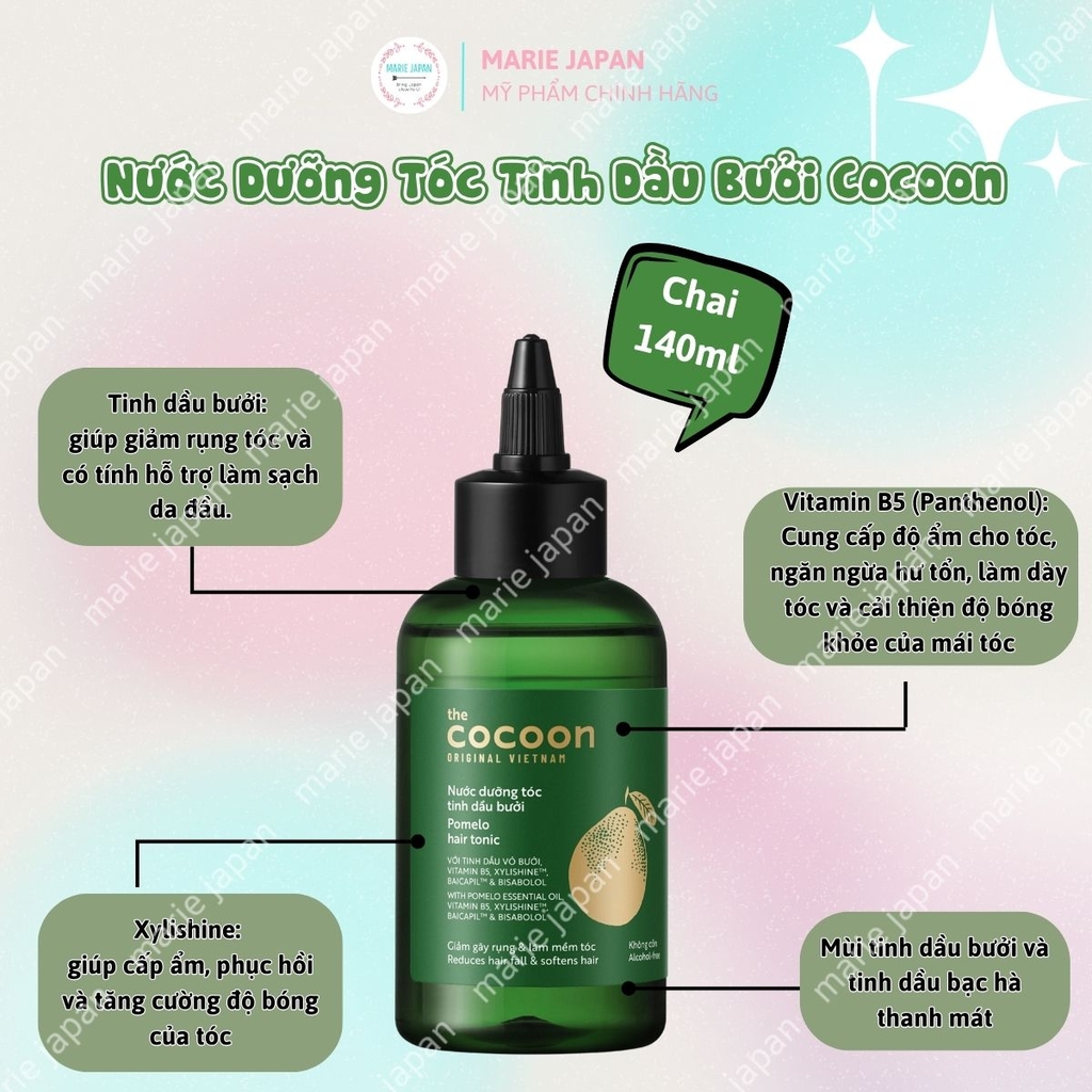Combo Cocoon 2 Món 1 Tẩy Tế Bào Chết Body Cà Phê Mịn Da 200ml + 1 Xịt Dưỡng Tóc Vỏ Bưởi Giảm Gãy Rụng 140ml 