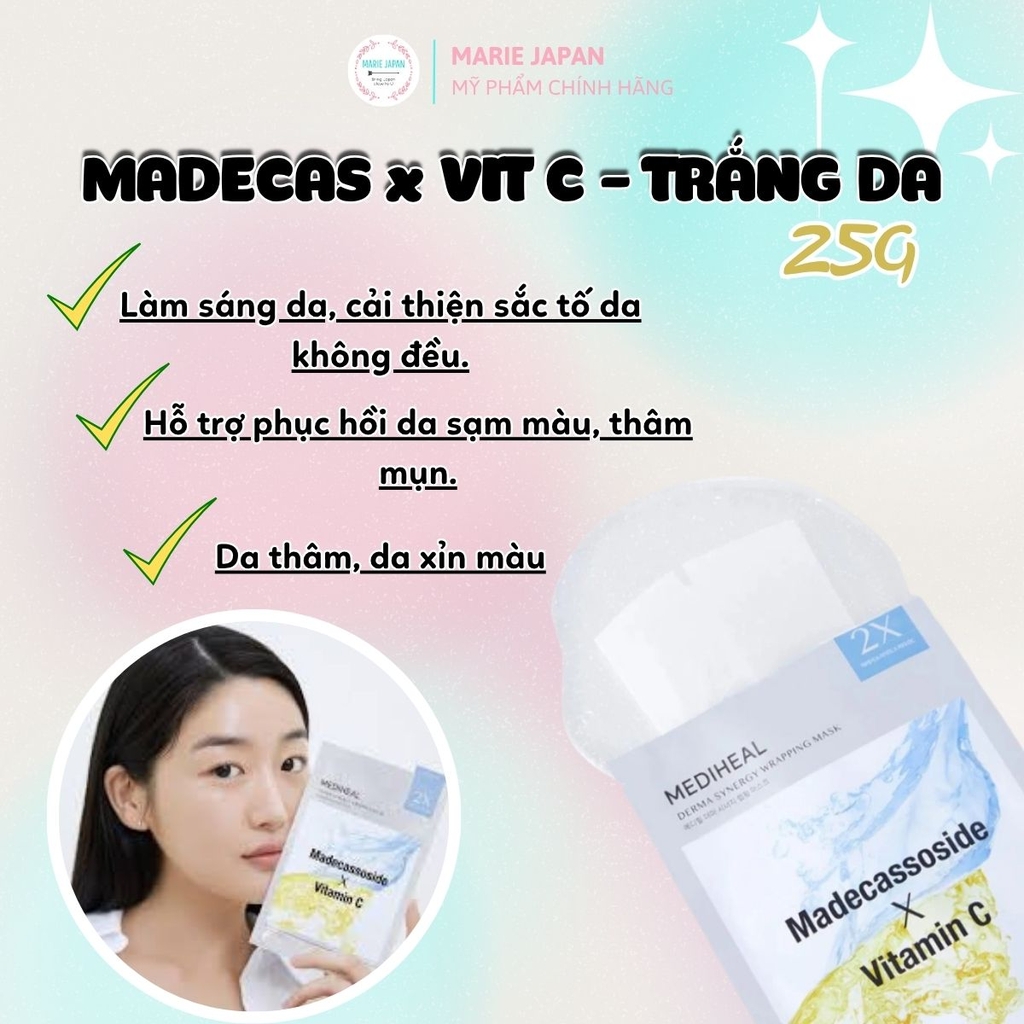 [1 MIẾNG LẺ] Mặt Nạ Cao Cấp Mediheal Derma Synergy Wrapping Dưỡng Ẩm Sáng Da Hàn Quốc