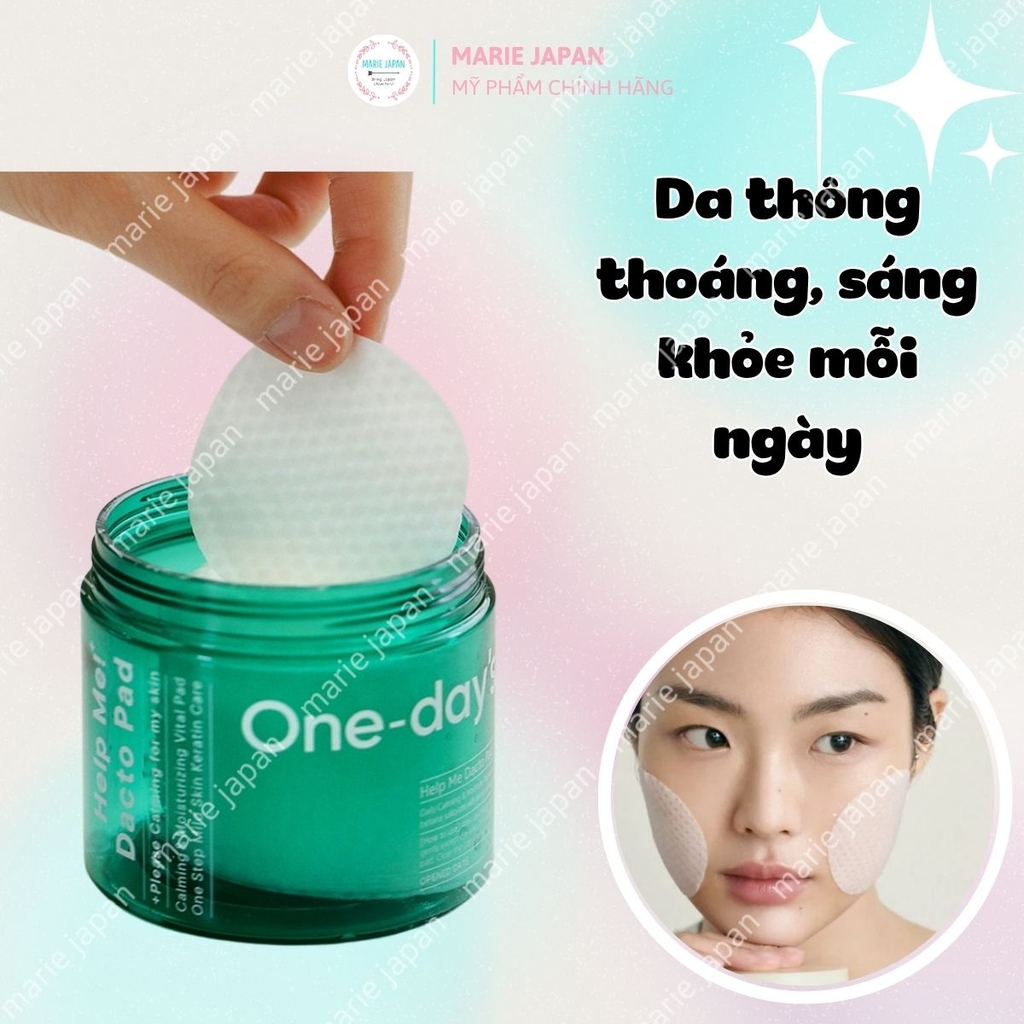 Toner Pad One Days You Help Me Dacto Pad Làm Sạch Sâu Dưỡng Ẩm Giảm Mụn Mờ Thâm Hàn Quốc