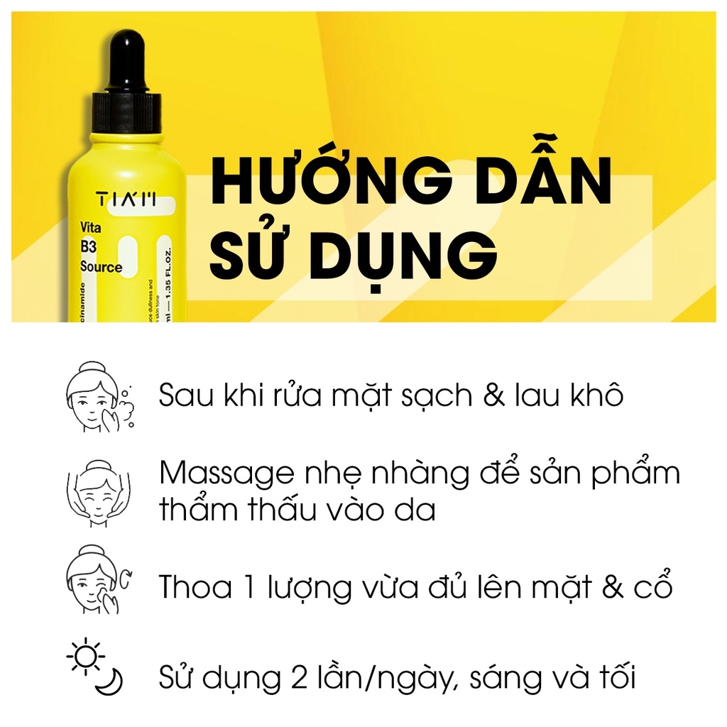 Serum TIAM Vita B3 Source 10% Niacinamide + 2% Arbutin Dưỡng Trắng Phục Hồi Cho Da Hàn Quốc - Chai 40ml