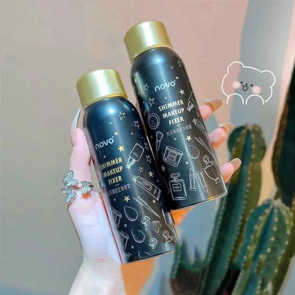 Xịt Khoáng Khóa Lớp Nền Trang Điểm NOVO Shimmer Makeup Fixer 100ml