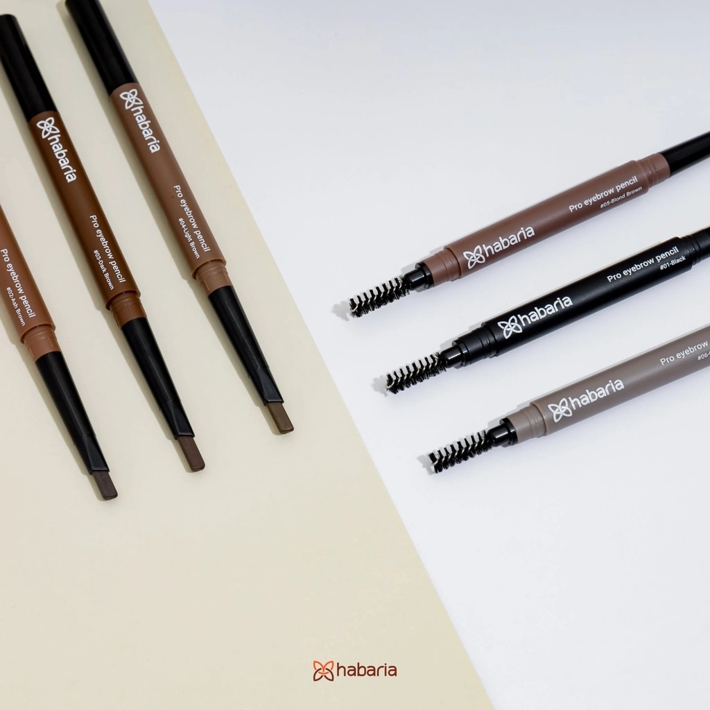 Chì Kẻ Mày Hai Đầu Habaria Pro EyeBrow Pencil Chống Thấm Nước