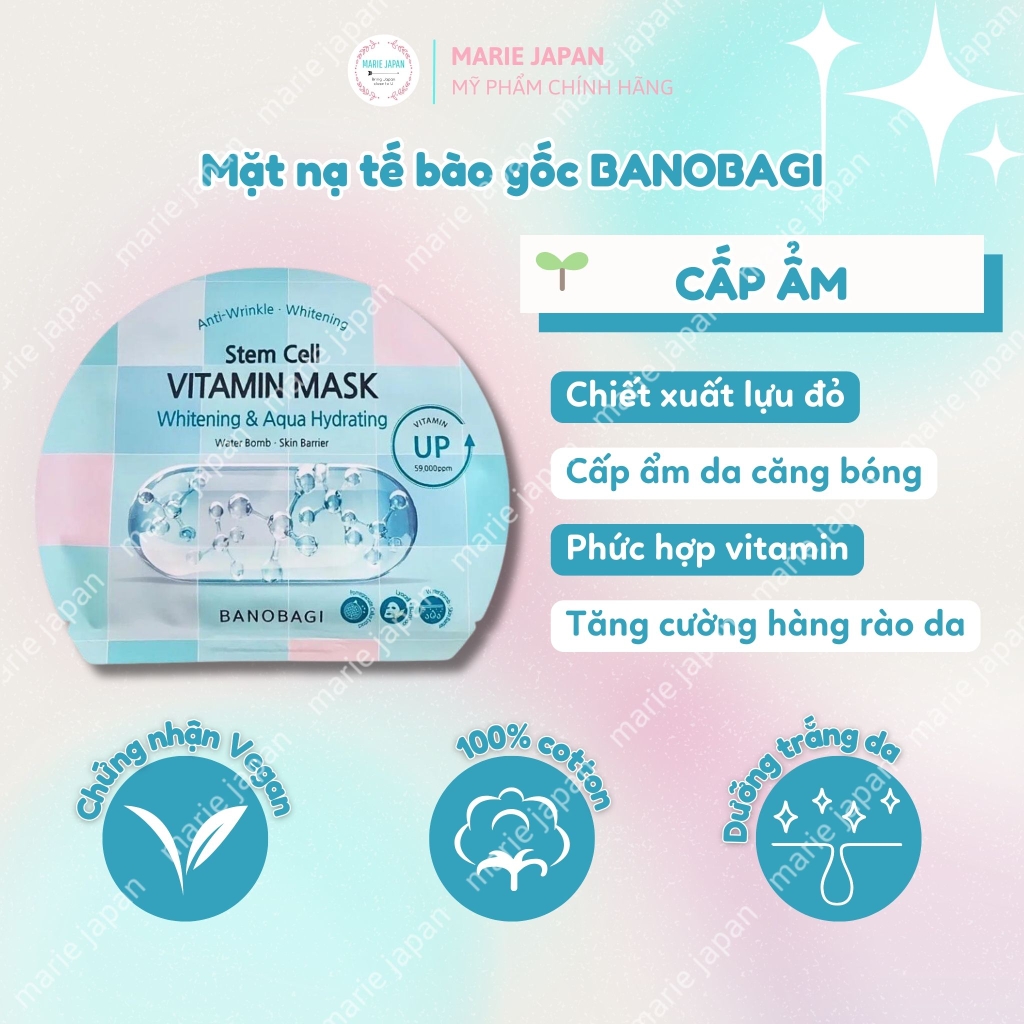 Mặt Nạ Banobagi STEM CELL Vita Genic Jelly Vitamin Mask (MIẾNG LẺ)