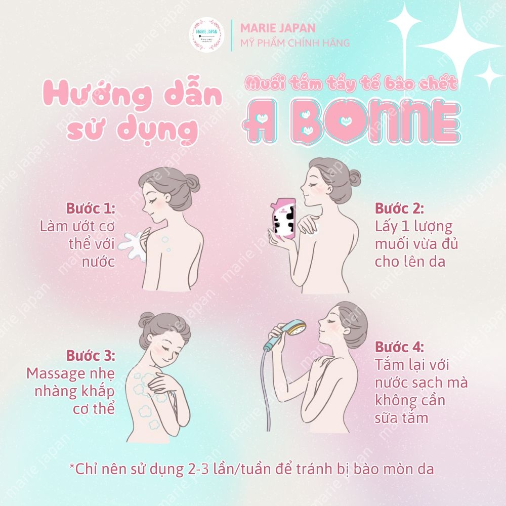 Muối Tắm Sữa Bò A Bonne Tẩy Tế Bào Chết Trắng Da Spa Milk Salt Túi 350gr