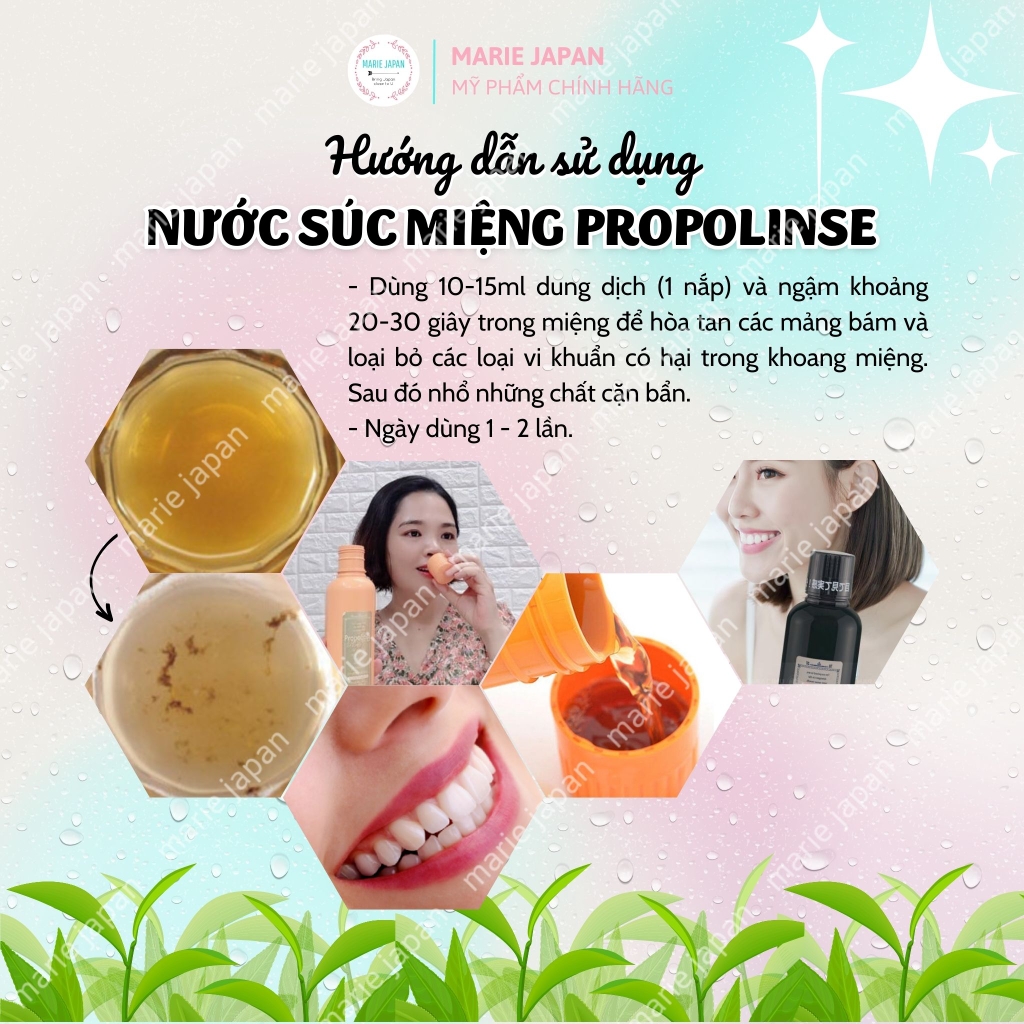 Nước Súc Miệng Trắng Răng Sạch Mảng Bám Propolinse 600ml Trắng -Tẩy Trắng Răng