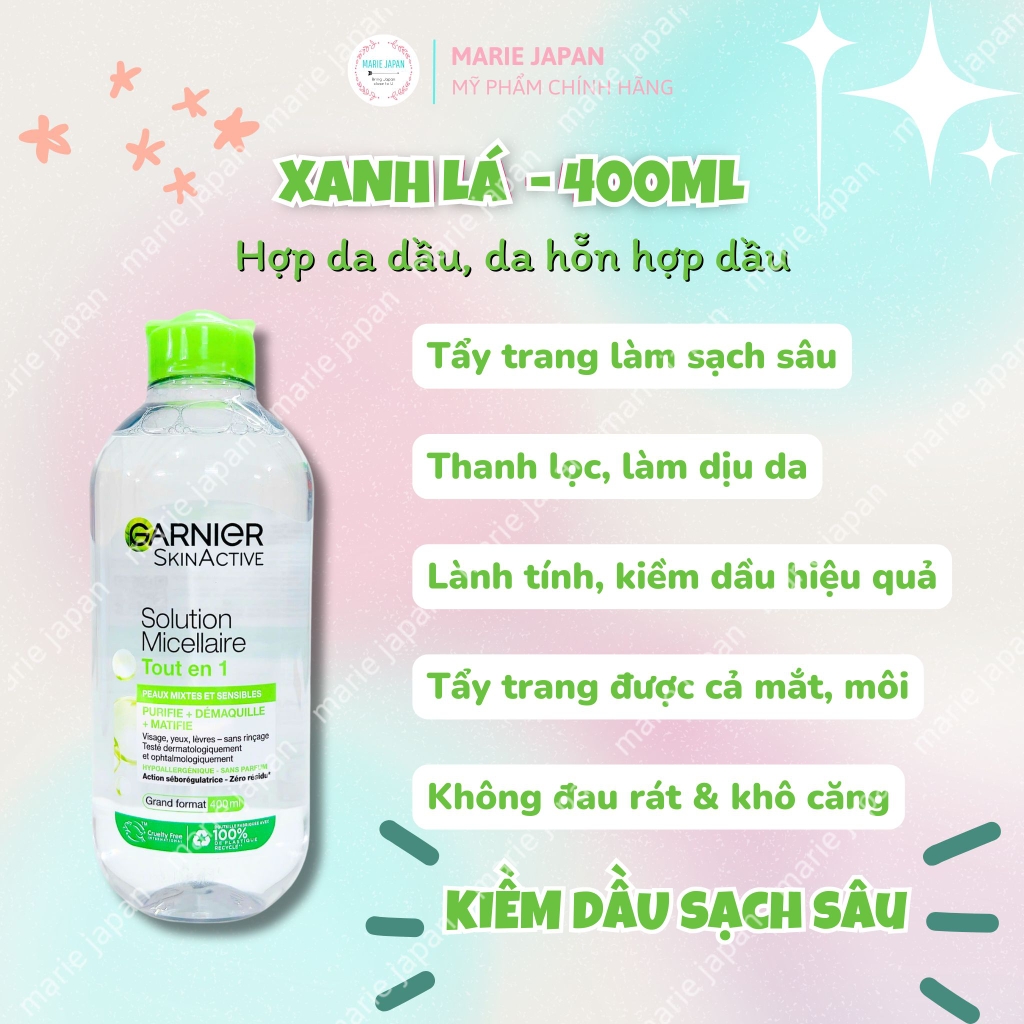 Nước Tẩy Trang Garnier Micellar Cleansing Water