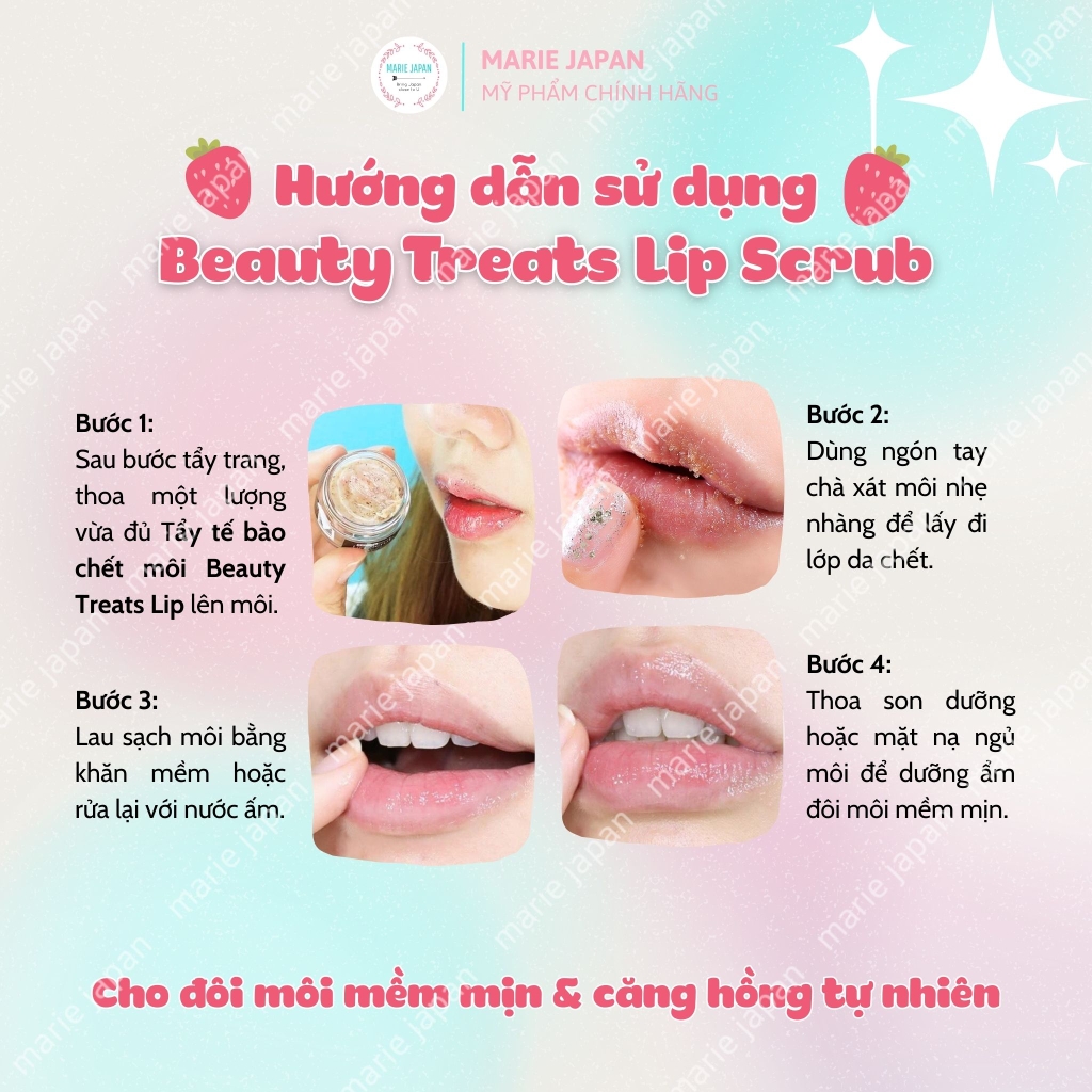 Tẩy TBC Môi Beauty Treats Lip Scrub - CHERRY 10.5g