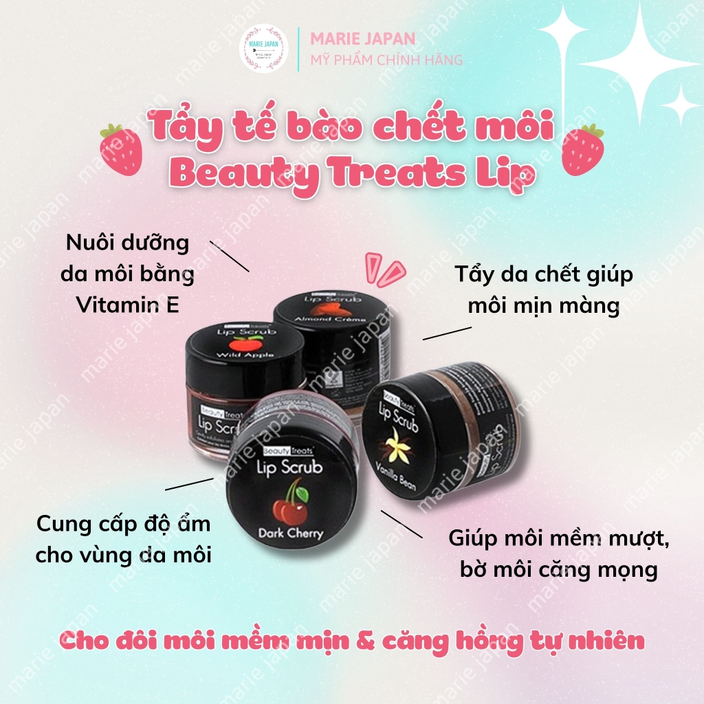Tẩy TBC Môi Beauty Treats Lip Scrub - CHERRY 10.5g