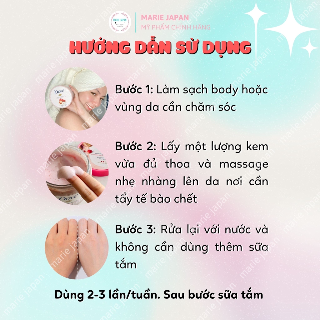 Tẩy Tế Bào Chết Body Dove Dưỡng Trắng Mịn Da