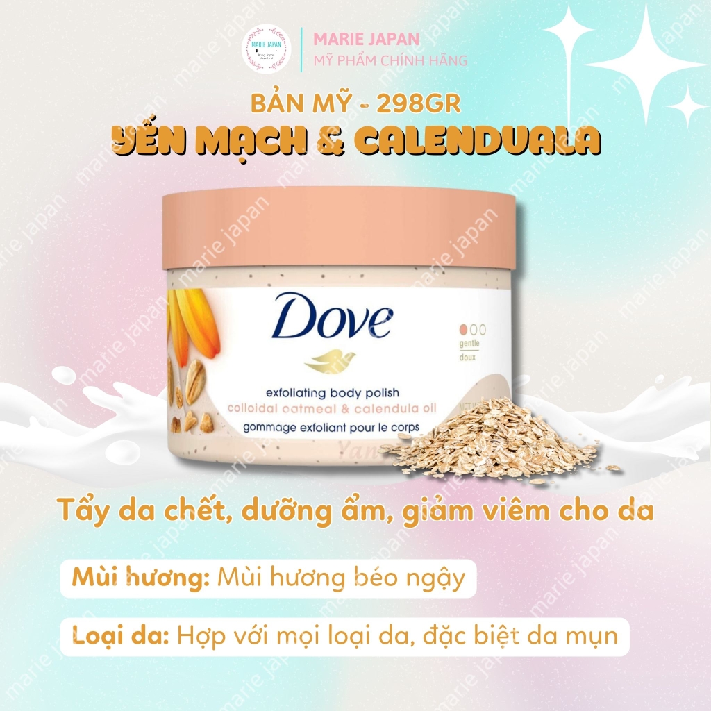 Tẩy Tế Bào Chết Body Dove Dưỡng Trắng Mịn Da