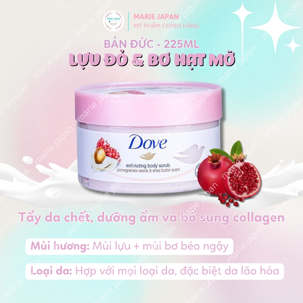 Tẩy Tế Bào Chết Body Dove Dưỡng Trắng Mịn Da