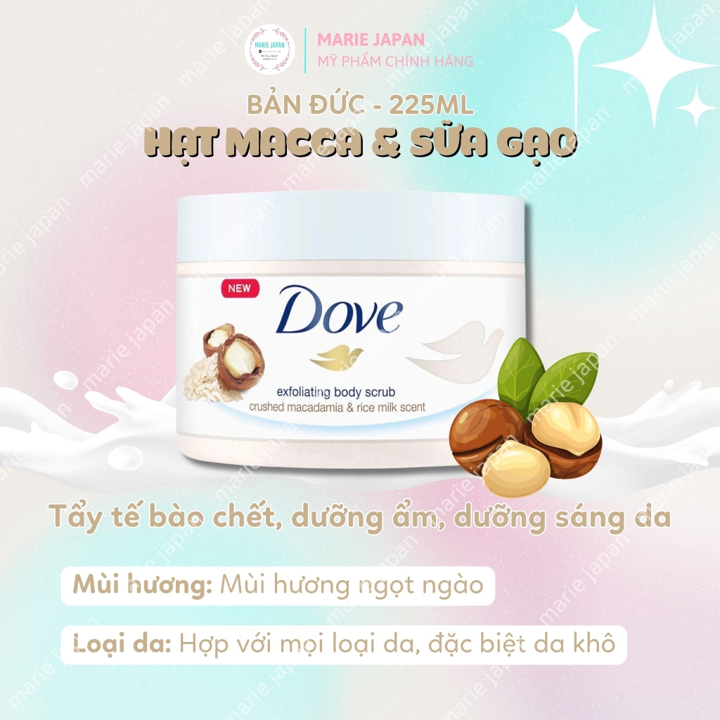 Tẩy Tế Bào Chết Body Dove Dưỡng Trắng Mịn Da