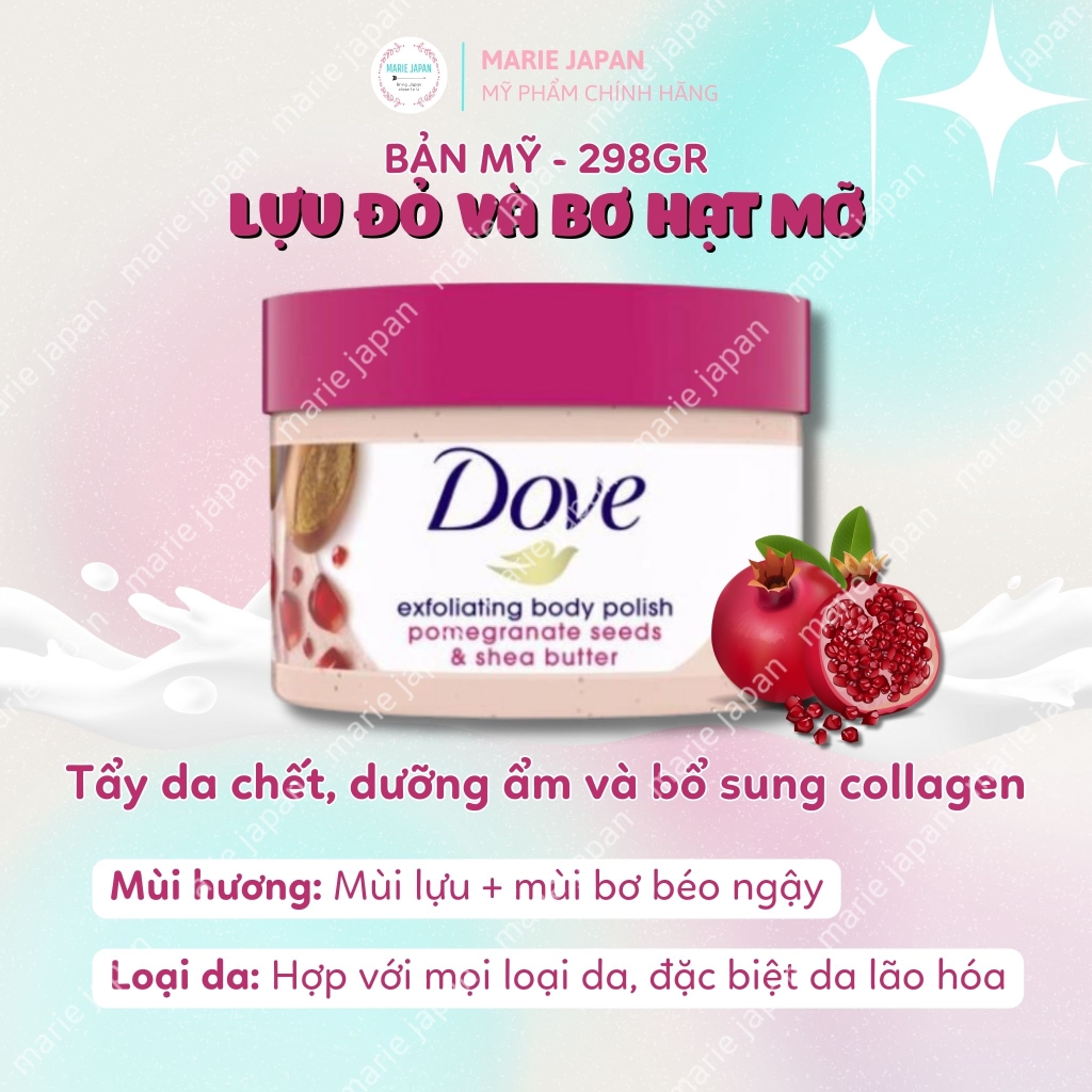 Tẩy Tế Bào Chết Body Dove Dưỡng Trắng Mịn Da