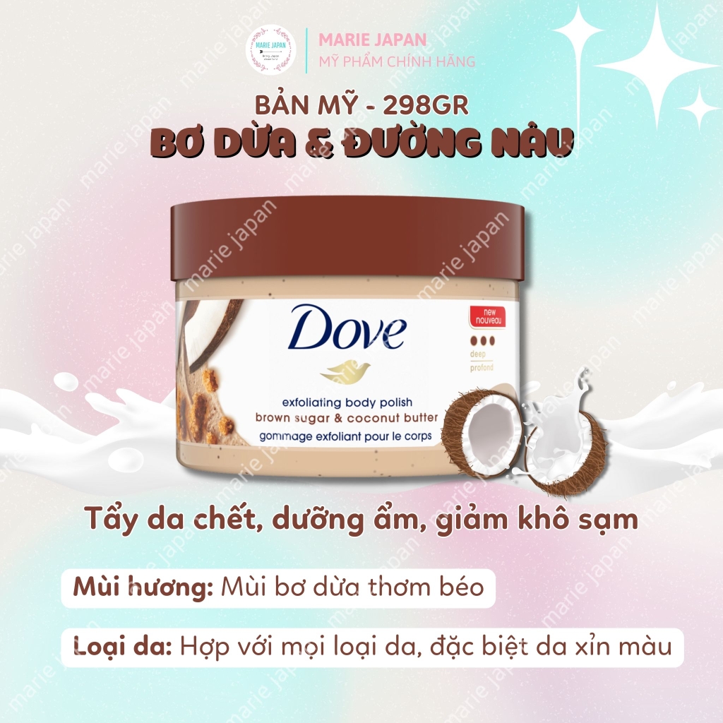 Tẩy Tế Bào Chết Body Dove Dưỡng Trắng Mịn Da