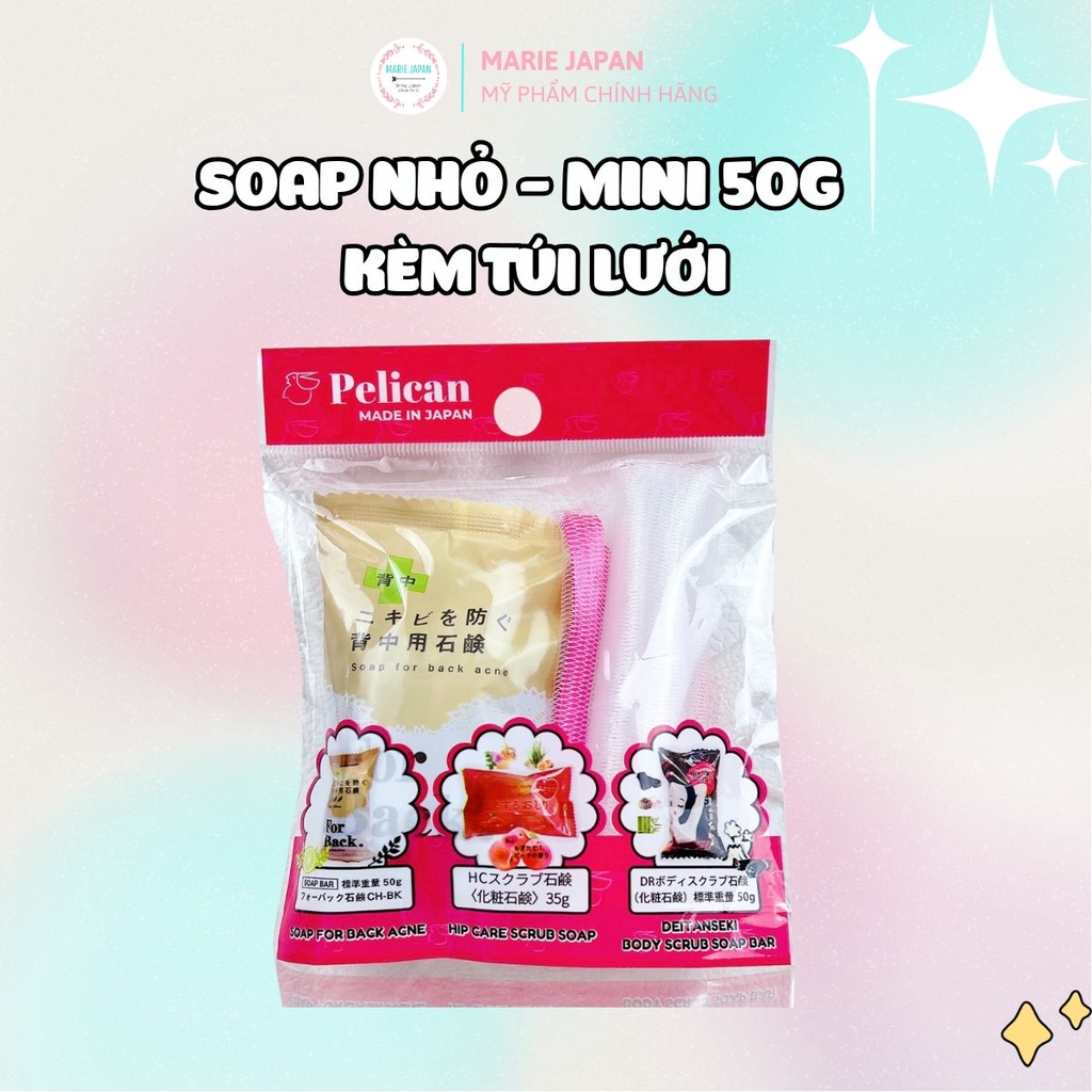 Xà Phòng Pelican For Back Mediacated Soap Giảm Mụn Lưng 135g Nhật Bản