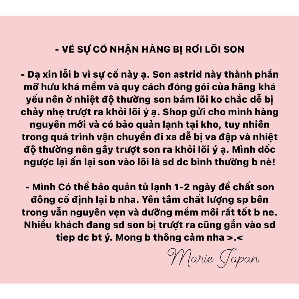 Son Dưỡng Astrid Thỏi 5g