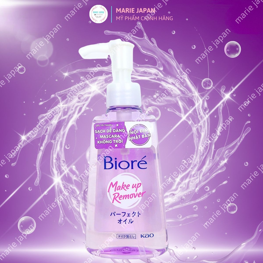 Dầu Tẩy Trang Biore Sạch Sâu Dưỡng Ẩm Mịn Mướt Da Makeup Remove Perfect Oil Nhật Bản Chai 150ml