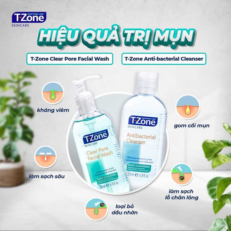 Sữa Rửa Mặt Dạng Gel Làm Sạch  Tinh Chất Tràm Trà Tzone- 200ml