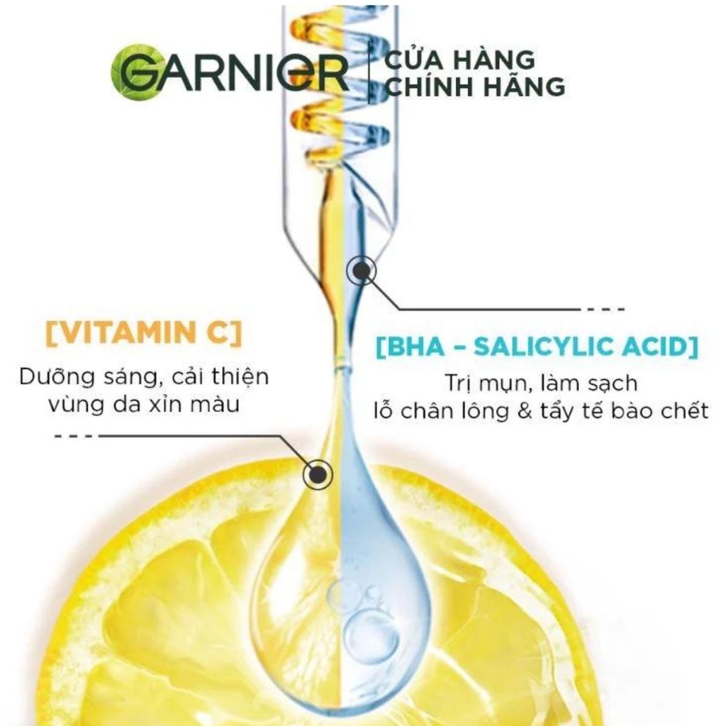 Sữa Rửa Mặt Garnier 3in1 Giảm Mụn Dưỡng Sáng Da Bright Complete Anti-Acne MẪU MỚI Pháp 100ml