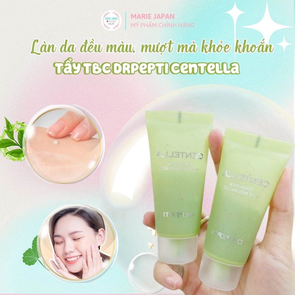 Tẩy Tế Bào Chết Mặt Dr.Pepti Centella Turnover Soft Peeling Gel Dịu Nhẹ Sạch Sâu Dưỡng Ẩm Sáng Da Hàn Quốc Tuýp 30ml