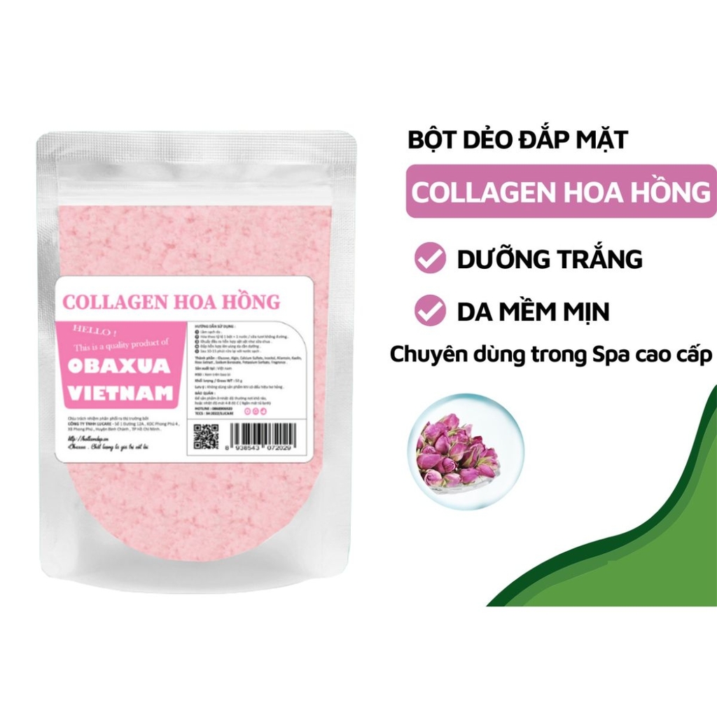Mặt Nạ Dẻo Dạng Bột Collagen OBAXUA 50G Giúp Cấp Ẩm