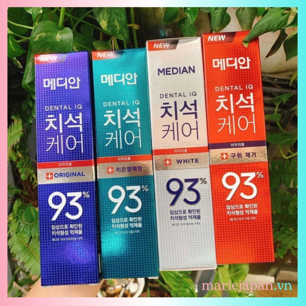 Kem Đánh Răng Median Dental IQ 93% - TRẮNG TRẮNG RĂNG Tuýp 120g